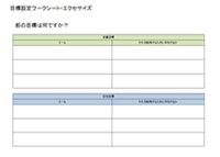 目標設定(定量・訂正）のエクセサイズシート
