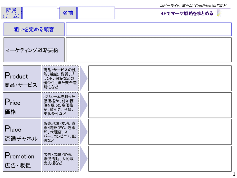 事業計画書テンプレート