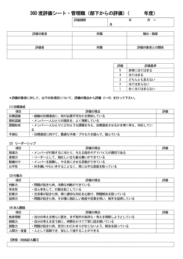 評価 育成のテンプレート一覧 無料ダウンロード 日本の人事部