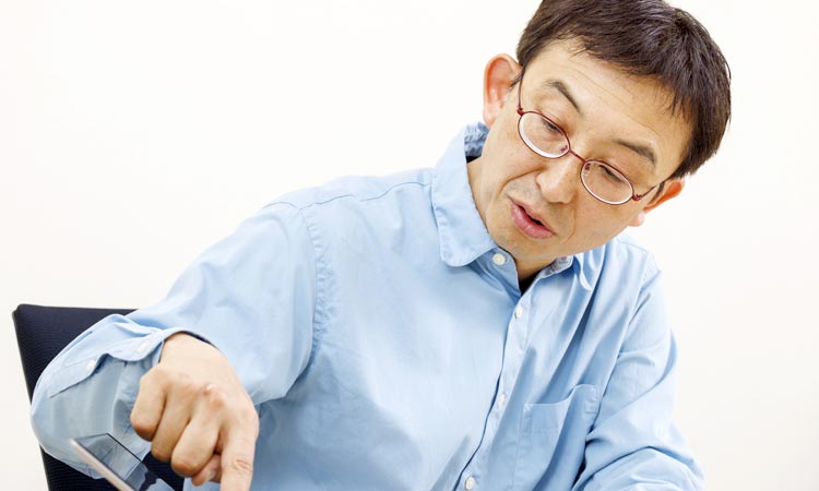 林 洋一郎さん　インタビューの様子