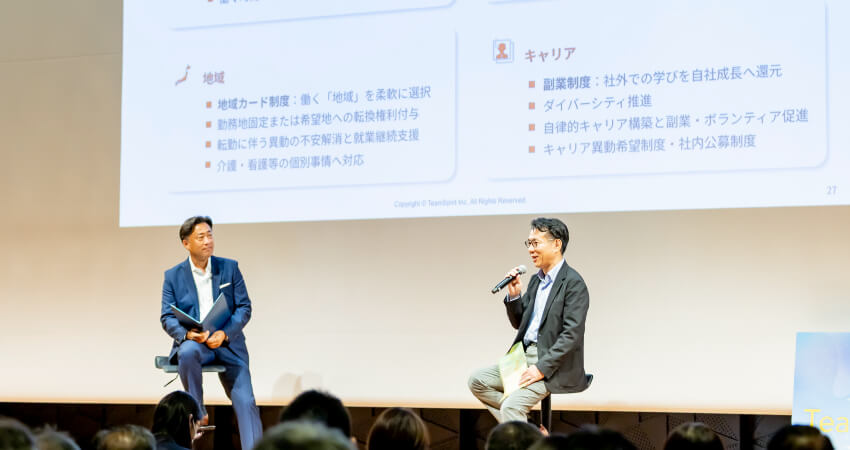 写真  株式会社チームスピリット道下氏、カゴメ株式会社 中里氏