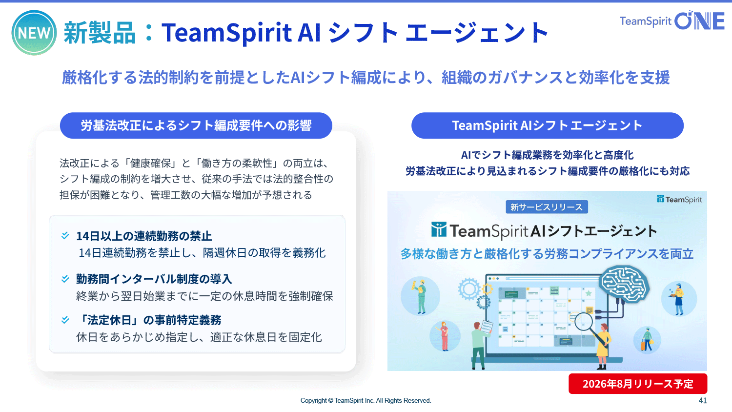 講演スライド TeamSprit AI シフトエージェント