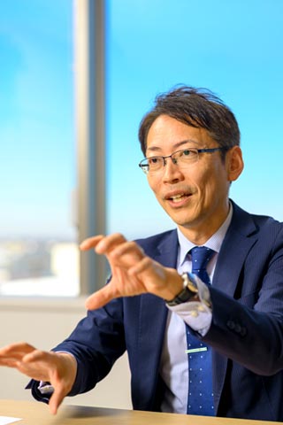 石田 茂さん（ポラス株式会社 人事部長）インタビューの様子