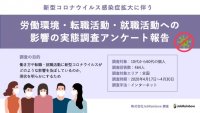 新型コロナウイルス感染症拡大に伴う労働環境・転職活動・就職活動への影響の実態調査アンケート報告