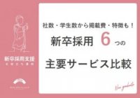 掲載社数・学生数から掲載費・特徴も!新卒採用6つの主要サービス比較【2021年8月】