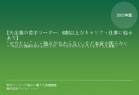 若手リーダーの悩みに関する実態調査