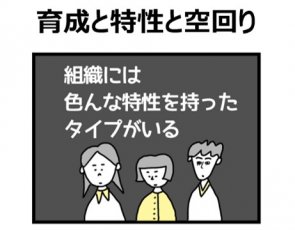 4コマ漫画でみる「育成」あるある～育成と特性と空回り～社内発信用メルマガキット（管理職育成/意識改革/特性）