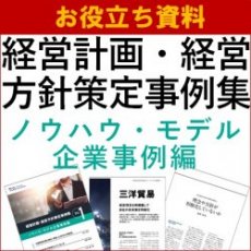 【お役立ち資料】経営計画・経営方針策定事例集 Vol.1 ノウハウ・モデル企業事例編