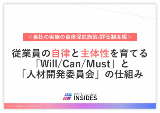 従業員の自律と主体性を育てる 「 Will/Can/Must 」と「人材開発委員会」の仕組み ／インサイズ