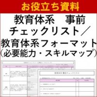 【お役立ち資料】教育体系　事前チェックリスト／教育体系　フォーマット（必要能力・スキルマップ）