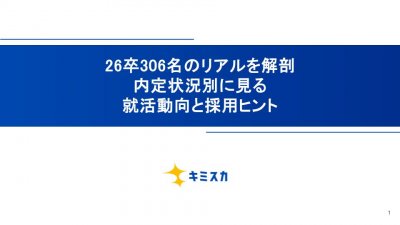 【26卒306名のリアルを解剖】内定状況別に見る就活動向と採用ヒント