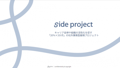 キャリア自律と組織活性化を実現する「20%×3か月」の社外兼務型越境研修プログラム【side project】