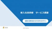 【LDcube】新入社員研修サービス概要~組織の成果を最大化する学びのデザイン