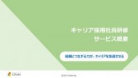 【LDcube】キャリア採用社員研修サービス概要~組織とつながる力が、キャリアを加速させる
