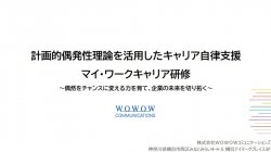 計画的偶発性理論を活用したキャリア自律支援策：マイ・ワークキャリア研修