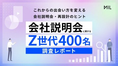 【新卒採用ご担当者様必見！】「会社説明会」に関するZ世代400名調査レポート