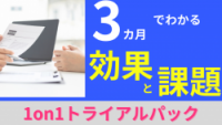 1on1定着化への近道：小さく始めて大きく成功させる：3カ月で効果と課題を検証「1on1トライアルパック」
