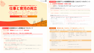 仕事と育児の両立支援「管理職サポートブック」