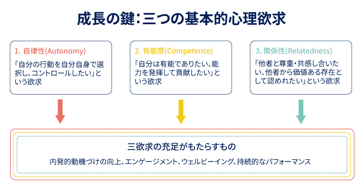 成長の鍵：三つの基本的心理欲求